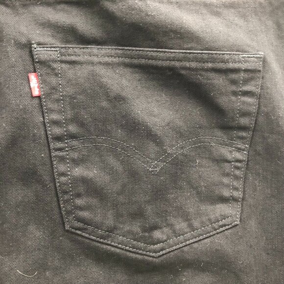 Levi's Men Jeans Size 46x29 501 Original Fit Straight Black Denim Classic Casual - Picture 10 of 12
